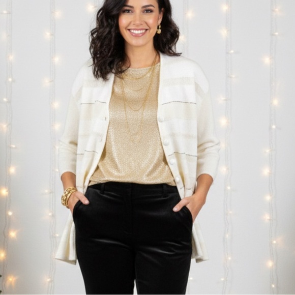 Norton McNaughton Sweaters - Vintage Beaded Knit Cardigan M Black Embellished Grandmacore Norton McNaughton